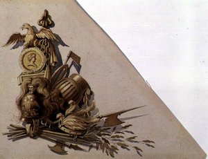 جوائز الأسلحة الكلاسيكية الجديدة ، روسيا ، حوالي عام 1825 (ألوان مائية على ورق) بواسطة المدرسة الروسية