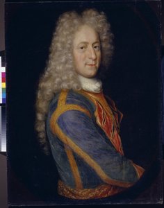 صورة للمارشال إيفان يوريفيتش تروبيتسكوي (1667-1750) (صورة إيفان يوريفيتش تروبيتسكوي). لوحة مجهولة ، زيت على قماش بواسطة المدرسة الروسية
