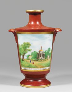 مزهرية تصور قوزاق زابوروجيان ، حوالي عام 1825 (بورسلين) بواسطة المدرسة الروسية