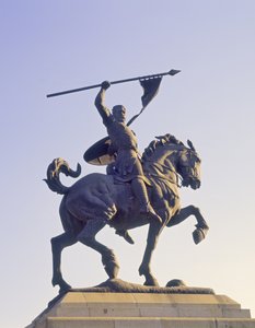 نصب تذكاري للسيد (1040-99) (برونزي) بواسطة مدرسة الاسبانية