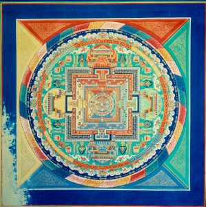 ماندالا دي Sarvavid Vairocana سقف قصر بوتالا لاسا. التبت