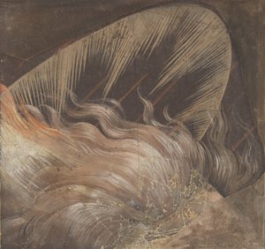 رأس رسول محاط بلسان نار ونيمبوس: شظية ... ، 1500-50. بواسطة مدرسة رافائيل.