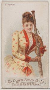 الباسون ، من سلسلة الآلات الموسيقية N82 لسجائر ماركة ديوك ، 1888. ، 1888.