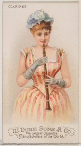 كلارينيت ، من سلسلة الآلات الموسيقية N82 لسجائر ماركة ديوك ، 1888. ، 1888.