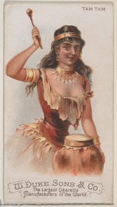 تام تام ، من سلسلة الآلات الموسيقية N82 لسجائر ماركة ديوك ، 1888. ، 1888.