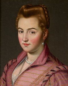 سيدة من بيت بارما ، ربما كوستانزا كولونا (زيت على قماش) بواسطة Scipione (1550 98) (Attr. to) Pulzone