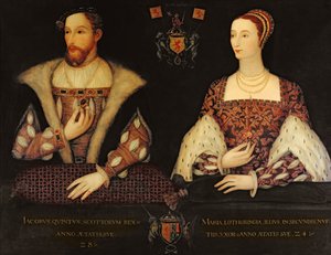 نسخة من الصورة المزدوجة الأصلية لماري دي جويز (1515-60) والملك جيمس الخامس (1512-42) بتكليف من اللورد بوت ، 1895