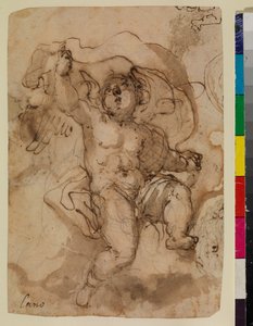 Putto on a cloud (وجه الوجه) بواسطة سيباستيان (Attr.to) Munoz