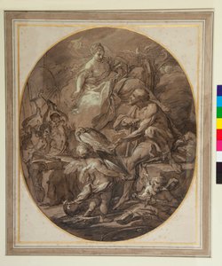 Venus at the Forge of Vulcan (قلم وحبر بني وحبر بني) بواسطة سيباستيانو كونكا