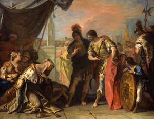 الإسكندر وعائلة داريوس ، c.1708-1710 بواسطة سيباستيانو ريتشي