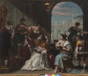 سليمان يعبد الأصنام ، ج .1724 بواسطة سيباستيانو ريتشي