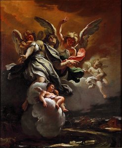 تأليه لوحة القديس سيباستيان بقلم سيباستيانو ريتشي (1659-1734) 1694 Dim.78.5x63.5 سم ميلان ، مجموعات مدنية من كاستيلو سفورزيسكو