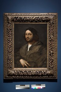 صورة لرجل حوالي 1516-20 (زيت على لوح ، منقول من لوح) بواسطة سيباستيانو ديل (حوالي 1485 - 1547) بيومبو