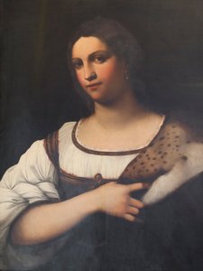 صورة لامرأة ، أو فورنارينا (زيت على لوح) بواسطة سيباستيانو ديل (حوالي 1485 - 1547) بيومبو