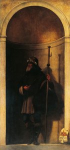 القديس سينيبالد ، زخرفة من باب الأرغن ، حوالي 1509 ، لسيباستيانو ديل بيومبو (حوالي 1485-1547) ، زيت على قماش ، 293x137 سم ، كنيسة سان بارتولوميو ، البندقية ، إيطاليا بواسطة سيباستيانو ديل (حوالي 1485 - 1547) بيومبو