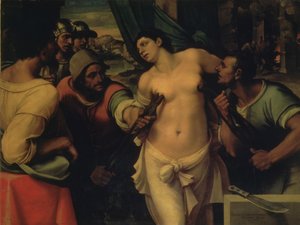 استشهاد القديس اغاثا 1520 بواسطة سيباستيانو ديل بيومبو