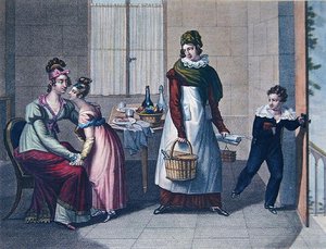 رحيل المدرسة ، أوائل القرن التاسع عشر (طباعة حجرية ملونة) بواسطة سيباستيان (بعد) Coeure