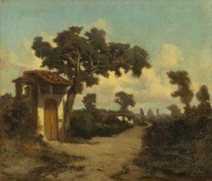 حول فلورنسا ، بواسطة سيرافينو دي تيفولي (1825-1892) ، زيت على قماش ، 31x37 سم