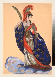 إعداد الأزياء من أجل قطعة المسرح "Le triomphe des Etats" "de A Bobrishchev Pouchkine (Bobrishchev-Pouchkine) (تصميم الأزياء للمسرحية المسرحية Triumph of the States بواسطة A Bobrishchev-Pushkin (Bobrishchev Pushkin) - Oeuvre de Sergei Yurievic بواسطة سيرجي يوريفيتش سوديكين