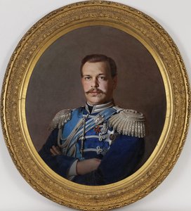 الكسندر الثالث - صورة الإمبراطور ألكسندر الثالث (1845-1894) - بينتور دي سيرجي كونستانتينوفيتش زاريانكو (1818-1870) ، حوالي 1865 - زيت على قماش ، 78 × 71 - مجموعة خاصة