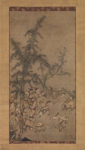 سبعة حكماء من الخيزران جروف ، 1550s.