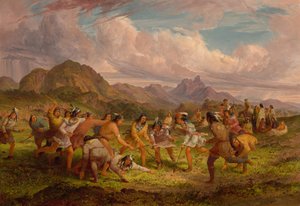 لعب الكرة بين هنود سيوكس ، 1851.
