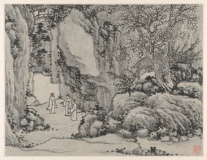 اثنا عشر مناظر لـ Tiger Hill ، Suzhou: The Sword Spring ، Tiger Hill ، بعد 1490. بواسطة شين زو