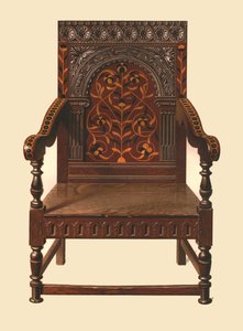 كرسي مطعمة بالبلوط ، 1904 بواسطة شيرلي تشارلز Llewellyn Slocombe
