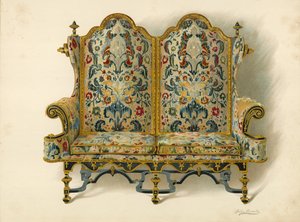 الأريكة ، ملك دوق ليدز (chromolitho) بواسطة شيرلي تشارلز Llewellyn Slocombe
