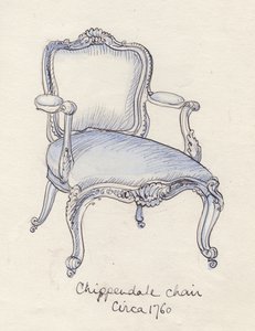 "كرسي Chippendale" ، c1950. بواسطة شيرلي ماركهام