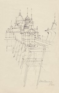 "رصيف إيستبورن" ، c1950. بواسطة شيرلي ماركهام