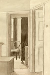 داخلي مع كرسي ، c1950. بواسطة شيرلي ماركهام
