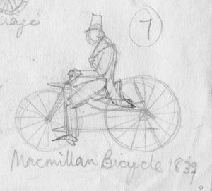 "دراجة MacMillan ، 1839" ، عام 1950. بواسطة شيرلي ماركهام
