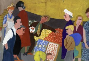 مشهد السوق ، عام 1950. بواسطة شيرلي ماركهام