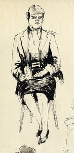 امرأة جالسة ، 1953. بواسطة شيرلي ماركهام