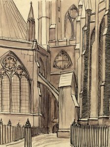 The Chapter House ، وستمنستر أبي ، لندن ، c1950. بواسطة شيرلي ماركهام