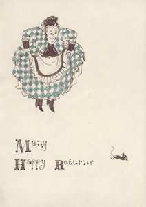امرأة خائفة من الفأر ، عام 1950.