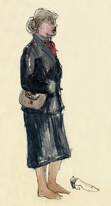 امرأة في جوارب طويلة ، 1953.