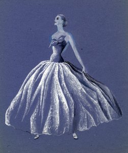 امرأة ترتدي ثوبًا بدون حمالات ، c1952. بواسطة شيرلي ماركهام