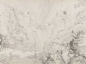 The Sixteen Luohans ، بتاريخ 1667. بواسطة شيتاو