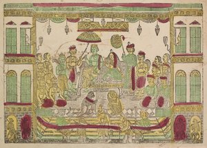 راما وسيتا في القصر الملكي (وجه) بواسطة Shri Gobinda Chandra Roy