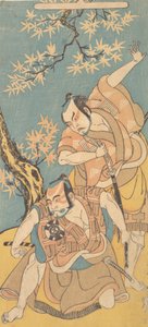 مشهد من الدراما Otokoyama Yunzei Kurabe ، الشهر الثاني عشر ، 1768. بواسطة شونشو