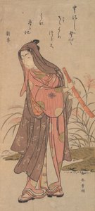 الممثل Ichikawa Monosuke أو Ichikawa Omezo في دور المرأة ، 1726-1792. بواسطة شونشو