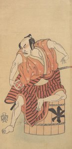 الهيريمون الأوتاني الثالث باعتباره Otokodate جالسًا على حوض مقلوب ، 1768 أو 1769. بواسطة أوتاني هيريمون