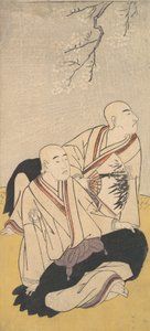 Sawamura Sojuro الثالث و Ichikawa Monnosuke الثاني في دور الرهبان البوذيين ، 1791. بواسطة شونشو