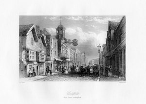 Guildford High Street ، جيلفورد ، ساري ، القرن التاسع عشر.