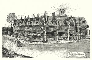 منظر عام ، Hungerford Almshouses ، Corsham (نقش)