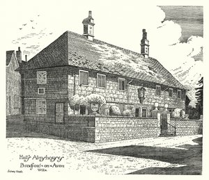 Hall's Almshouses ، برادفورد أون أفون ، ويلتس (نقش)