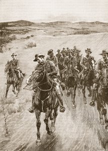 على مسار لوبينغولا ، 1893 ، رسم توضيحي من "تاريخ إنجلترا المصور لكاسل" (صورة بني داكن) بواسطة سيدني باجيت