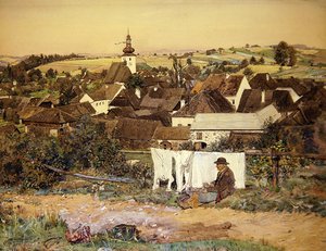 Oberosterreichisches Dorf (القرية النمساوية العليا) بواسطة صيدوني سبرينغر